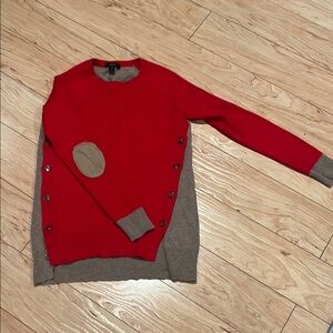J. Crew Red and Brown Sweatshirt Modern Design